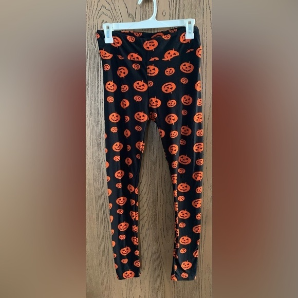 Spirit Other - Spirit Kids Pumpkin Print Leggings - Black and Orange
